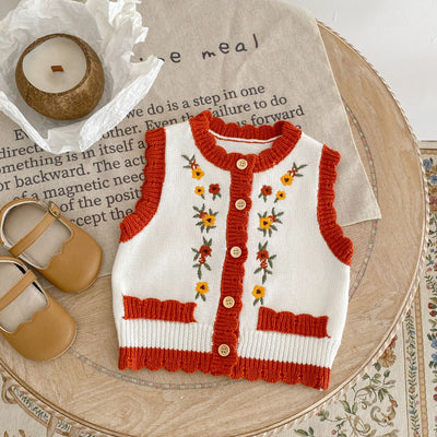 Chaleco Cardigan Tejido para Niños Cuello Redondo - Image 14