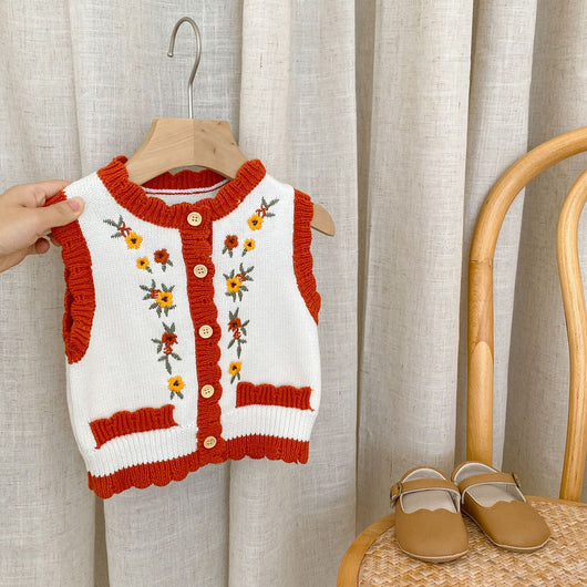 Chaleco Cardigan Tejido para Niños Cuello Redondo - Image 15