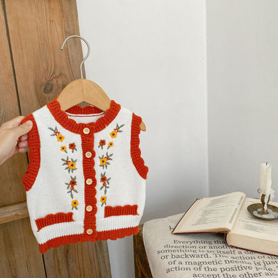 Chaleco Cardigan Tejido para Niños Cuello Redondo - Image 16