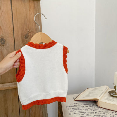 Chaleco Cardigan Tejido para Niños Cuello Redondo - Image 19