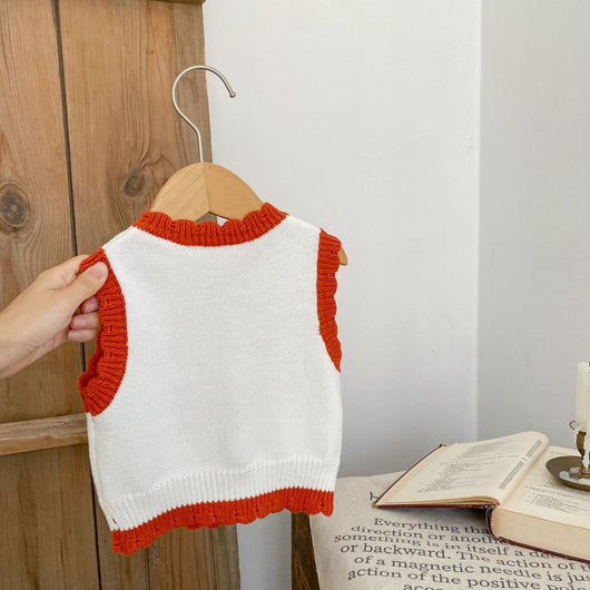 Chaleco Cardigan Tejido para Niños Cuello Redondo - Image 19