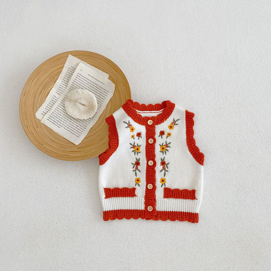 Chaleco Cardigan Tejido para Niños Cuello Redondo - Image 20