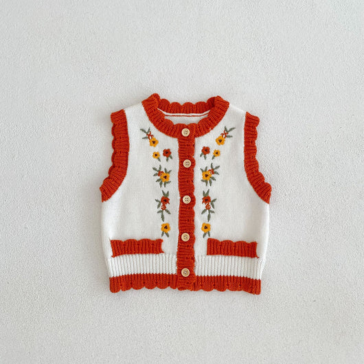 Chaleco Cardigan Tejido para Niños Cuello Redondo - Image 22