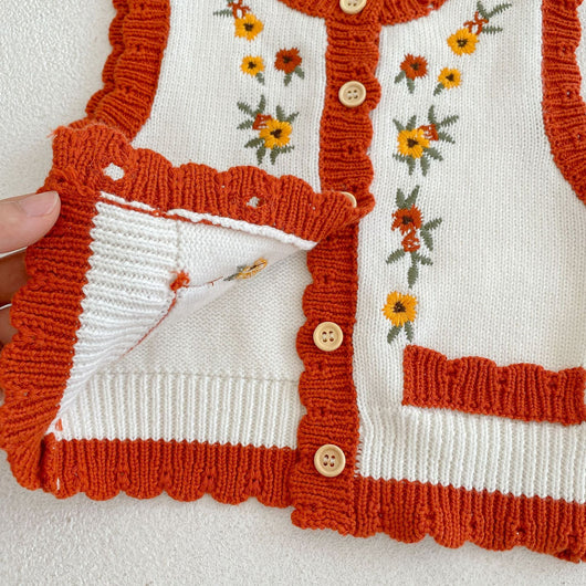 Chaleco Cardigan Tejido para Niños Cuello Redondo - Image 24