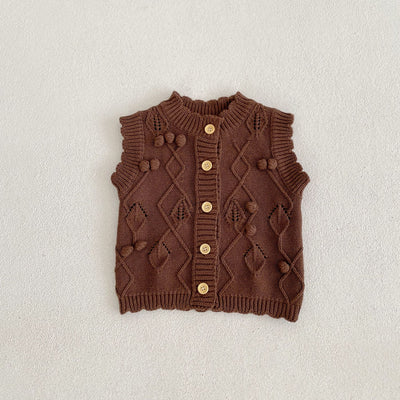 Chaleco Cardigan Tejido para Niños Cuello Redondo - Image 28