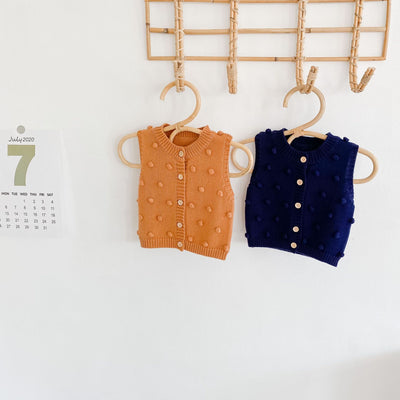 Chaleco Cardigan Tejido para Niños Cuello Redondo - Image 29