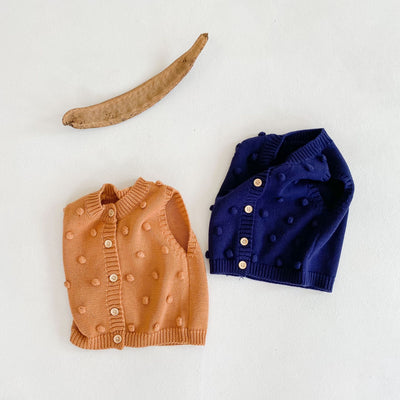 Chaleco Cardigan Tejido para Niños Cuello Redondo - Image 32