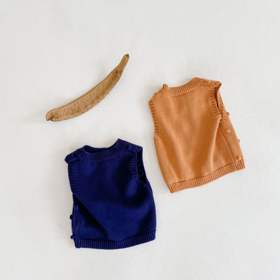 Chaleco Cardigan Tejido para Niños Cuello Redondo - Image 33