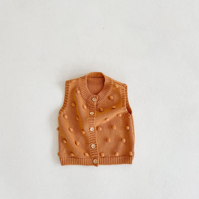 Chaleco Cardigan Tejido para Niños Cuello Redondo - Image 35