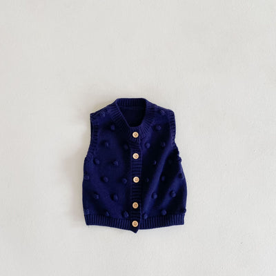 Chaleco Cardigan Tejido para Niños Cuello Redondo - Image 37
