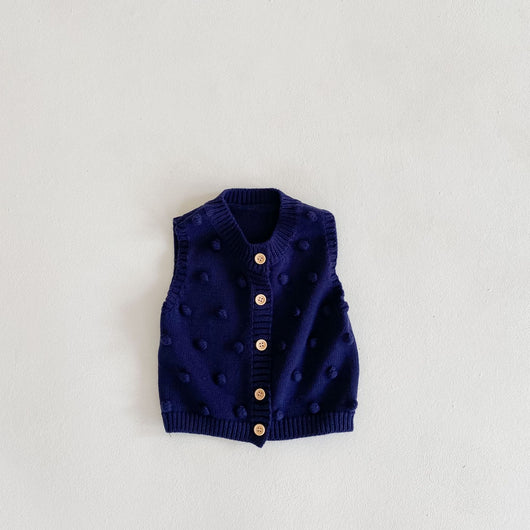 Chaleco Cardigan Tejido para Niños Cuello Redondo - Image 37