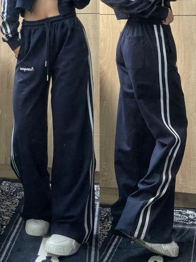 Pantalones Hip-hop Vintage a Rayas - Estilo Casual Urbano - Image 7