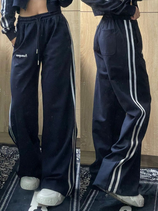 Pantalones Hip-hop Vintage a Rayas - Estilo Casual Urbano - Image 7