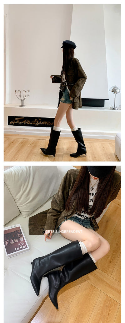 Botas de Tacón Kitten Cómodas y Sueltas para Moda Diaria - Image 16