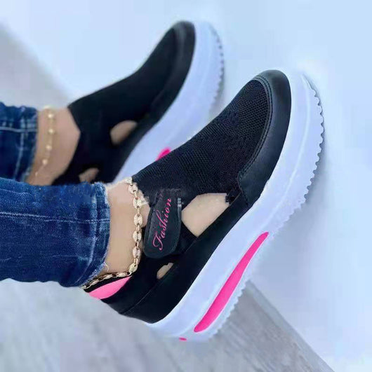 Zapatillas Deportivas Mujer con Cierre de Velcro y Suela Gruesa Transpirable - Image 8