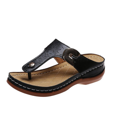 Sandalias Cómodas con Cuña y Hebilla Metálica Hueca para Mujer - Image 20