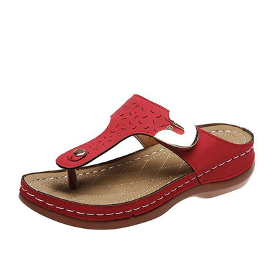 Sandalias Cómodas con Cuña y Hebilla Metálica Hueca para Mujer - Image 21