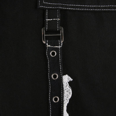 Pantalón Denim Ancho con Costuras y Encaje - Lavado Moderno - Image 19