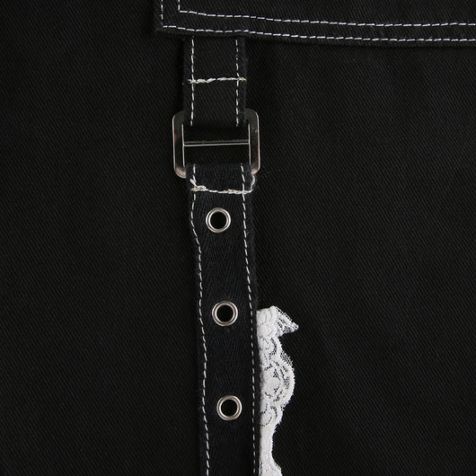 Pantalón Denim Ancho con Costuras y Encaje - Lavado Moderno - Image 19