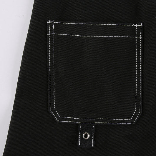 Pantalón Denim Ancho con Costuras y Encaje - Lavado Moderno - Image 21