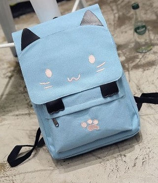 Mochila Escolar Gato Kawaii para Secundaria