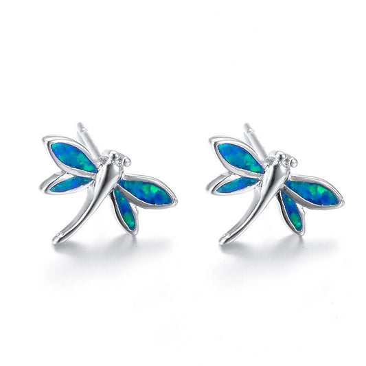 Aretes de Ópalo Libélula