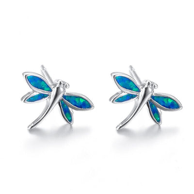 Aretes de Ópalo Libélula