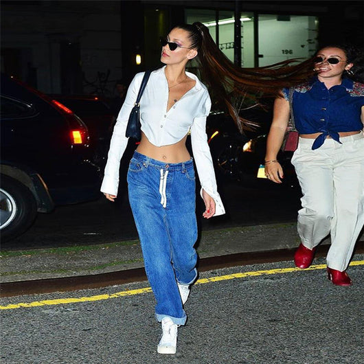 Blusa Crop Slim Abotonada para Mujer - Image 2