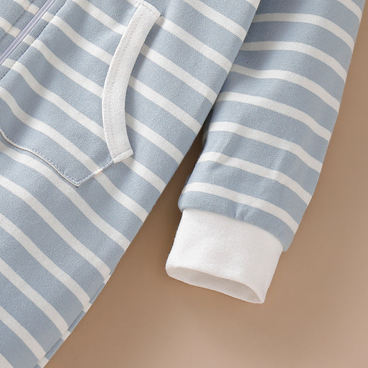 Jumpsuit de Algodón a Rayas Azul - Image 7