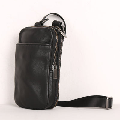 Bolsa de Cuero Cruzada para Hombre - Estilo Oblicuo - Image 12