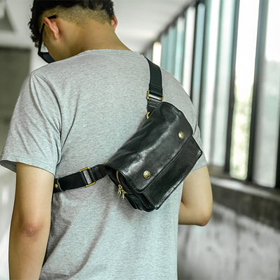 Bolsa de Pecho Multifuncional en Cuero para Hombre - Image 7