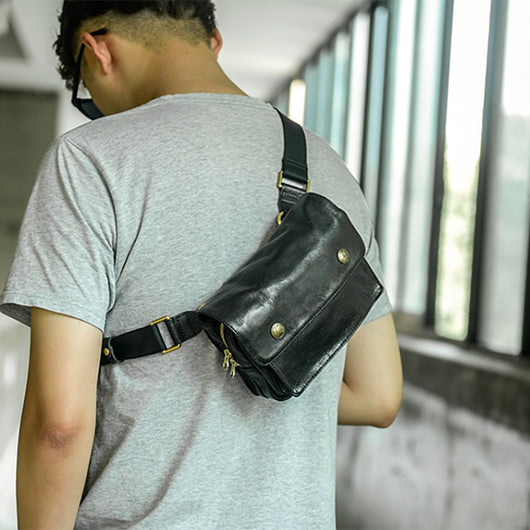 Bolsa de Pecho Multifuncional en Cuero para Hombre - Image 7