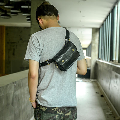 Bolsa de Pecho Multifuncional en Cuero para Hombre - Image 18