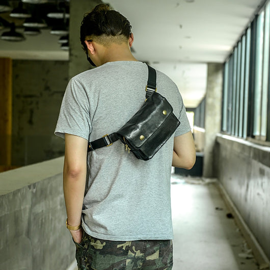 Bolsa de Pecho Multifuncional en Cuero para Hombre - Image 18