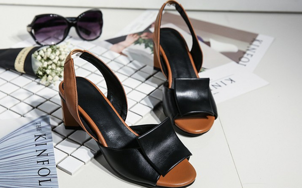 Sandalias de Tacón Bajo Punta Pez para Mujer - Image 4