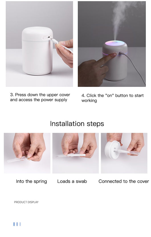 White cylindrical cotton wick, likely a replacement part for a humidifier or aroma diffuser. - Image 53