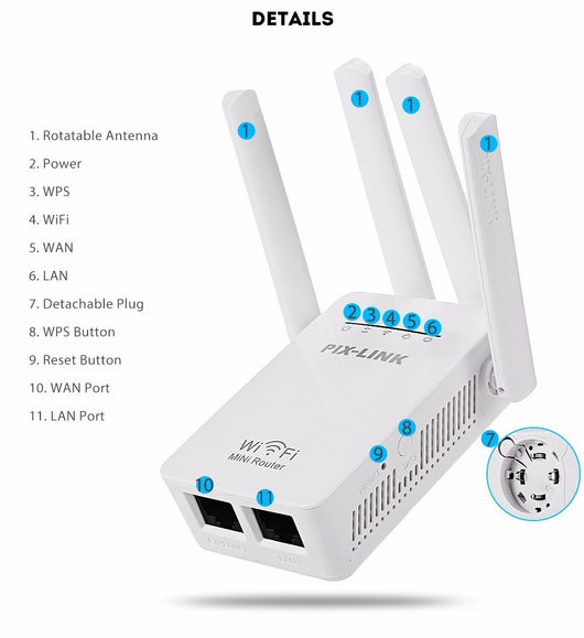 Repetidor y Amplificador de Señal WiFi Inalámbrico de Largo Alcance - Image 6