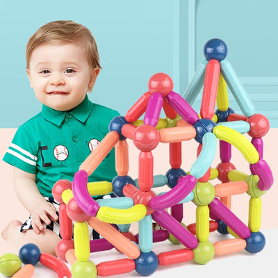 Juego de Construcción Magnética Grande para Aprendizaje Temprano - Bloques Variados DIY - Image 21