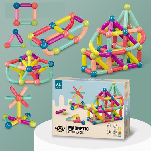 Juego de Construcción Magnética Grande para Aprendizaje Temprano - Bloques Variados DIY - Image 20