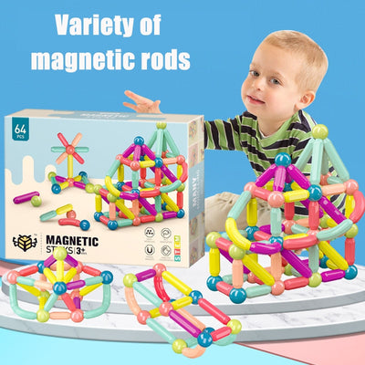 Juego de Construcción Magnética Grande para Aprendizaje Temprano - Bloques Variados DIY - Image 18