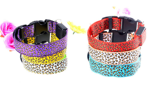 Collar LED Ajustable para Perros con Diseño Leopardo - Seguridad Nocturna - Image 64