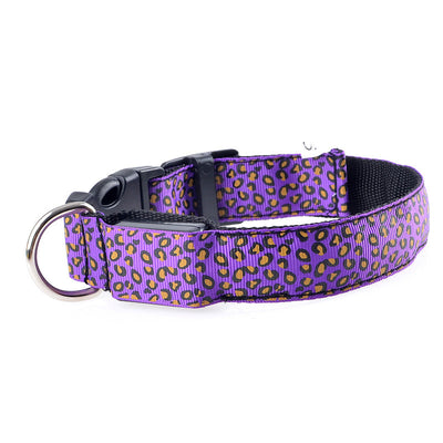 Collar LED Ajustable para Perros con Diseño Leopardo - Seguridad Nocturna - Image 59