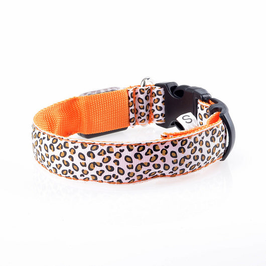 Collar LED Ajustable para Perros con Diseño Leopardo - Seguridad Nocturna - Image 58