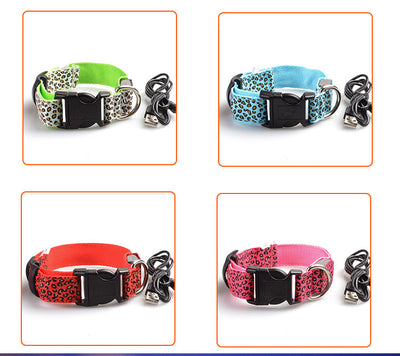 Collar LED Ajustable para Perros con Diseño Leopardo - Seguridad Nocturna - Image 53