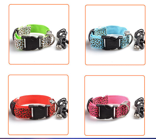 Collar LED Ajustable para Perros con Diseño Leopardo - Seguridad Nocturna - Image 53