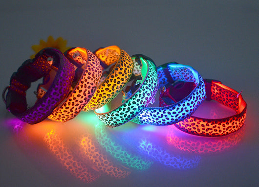 Collar LED Ajustable para Perros con Diseño Leopardo - Seguridad Nocturna - Image 51
