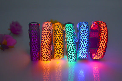 Collar LED Ajustable para Perros con Diseño Leopardo - Seguridad Nocturna - Image 50