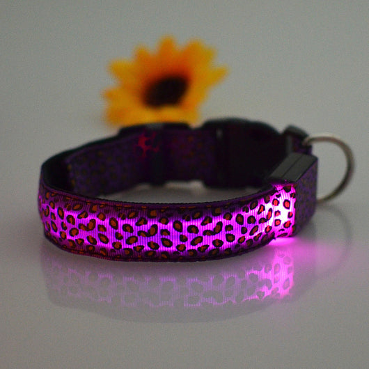 Collar LED Ajustable para Perros con Diseño Leopardo - Seguridad Nocturna - Image 47