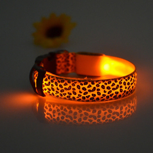 Collar LED Ajustable para Perros con Diseño Leopardo - Seguridad Nocturna - Image 46