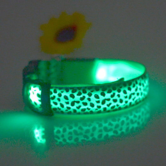 Collar LED Ajustable para Perros con Diseño Leopardo - Seguridad Nocturna - Image 44